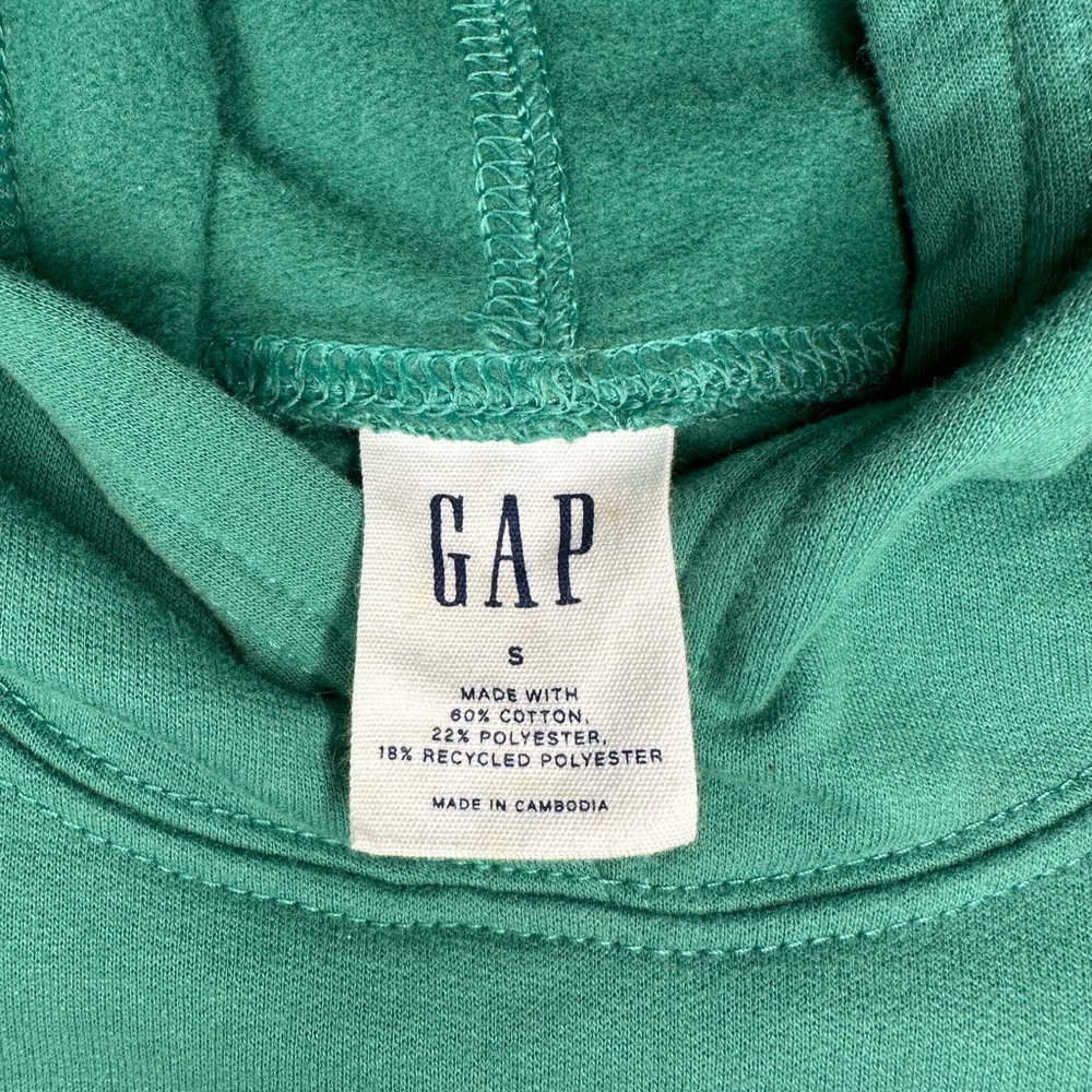 Gap Women's Grass Green Soft Cotton blend Sweatshirt/Hoodie Size Small - Picture 4 of 8